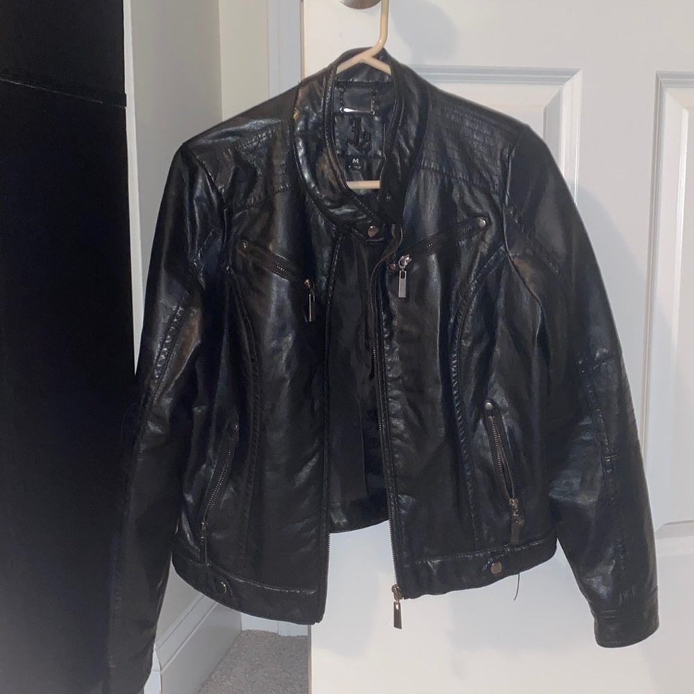 Faux, leather jacket
